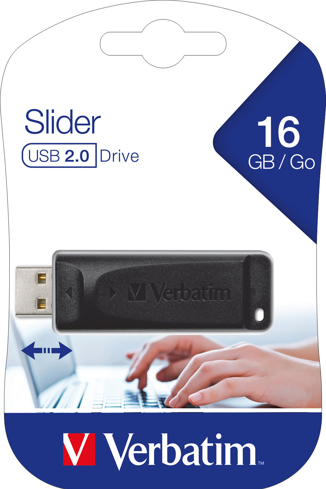 VERBATIM USB 2.0 Stick 16GB, Slider