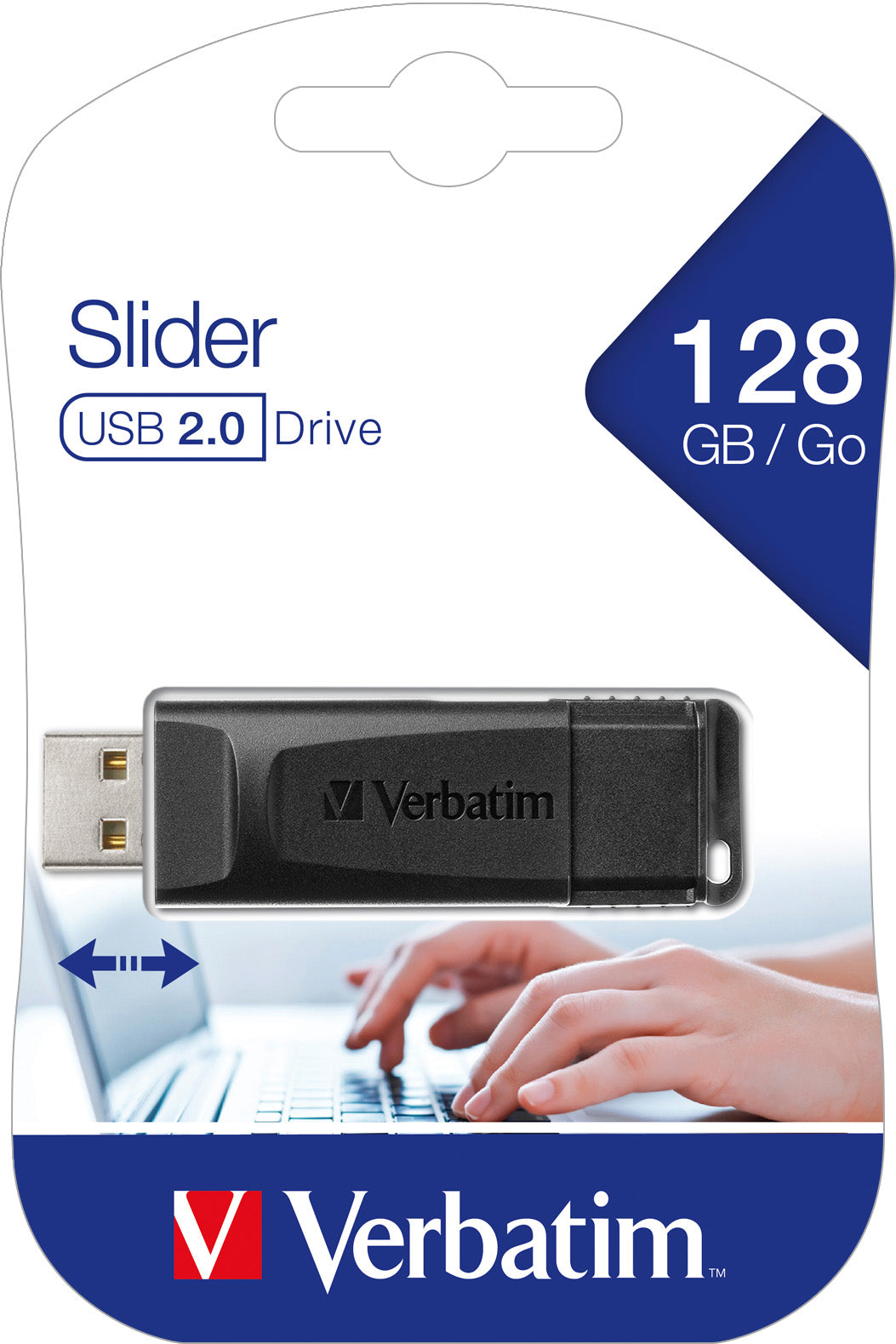 VERBATIM USB 2.0 Stick 128GB, Slider