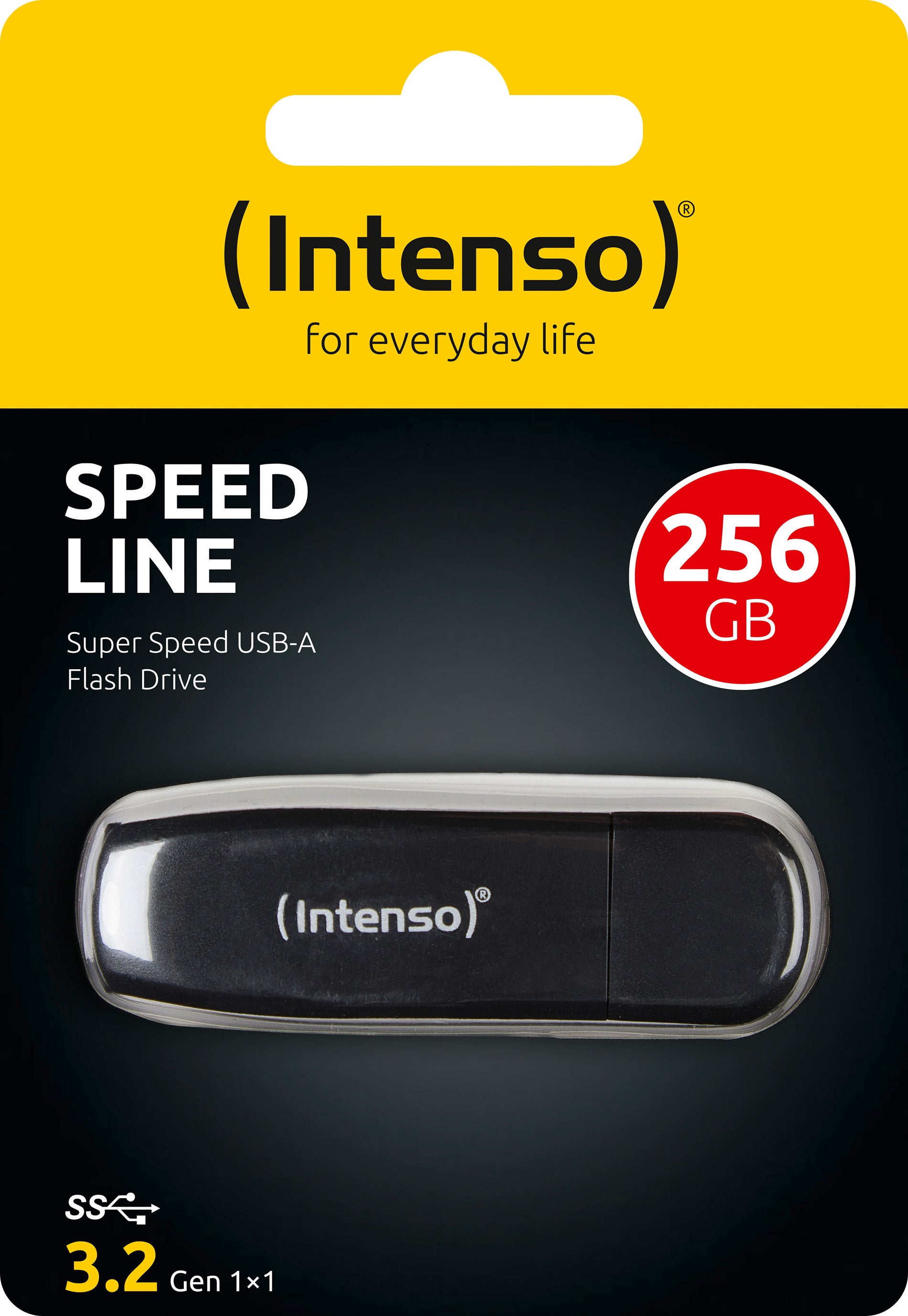 INTENSO USB 3.2 Stick 256GB, Speed Line, schwarz