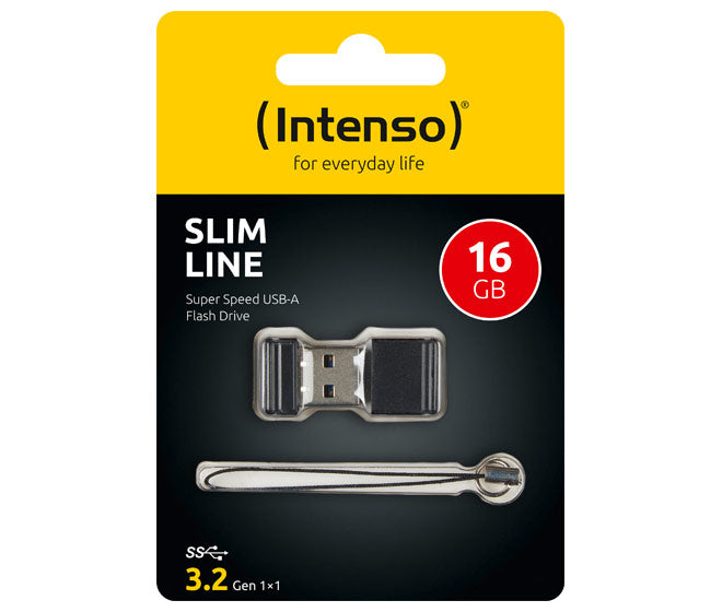 INTENSO USB 3.2 Stick 16GB, Slim Line, schwarz