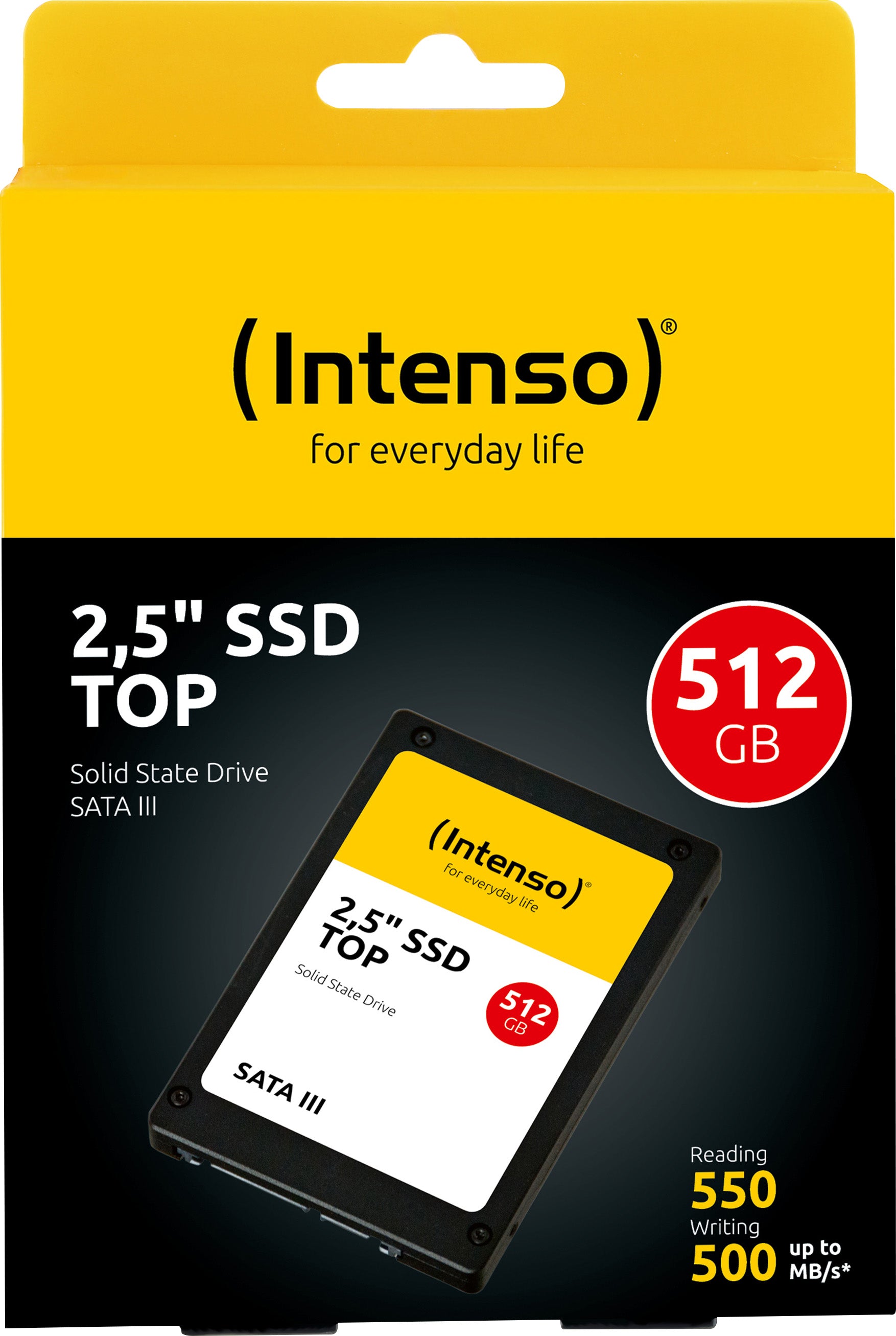 INTENSO SSD 512GB, SATA-III, 6.35cm (2.5''), Top