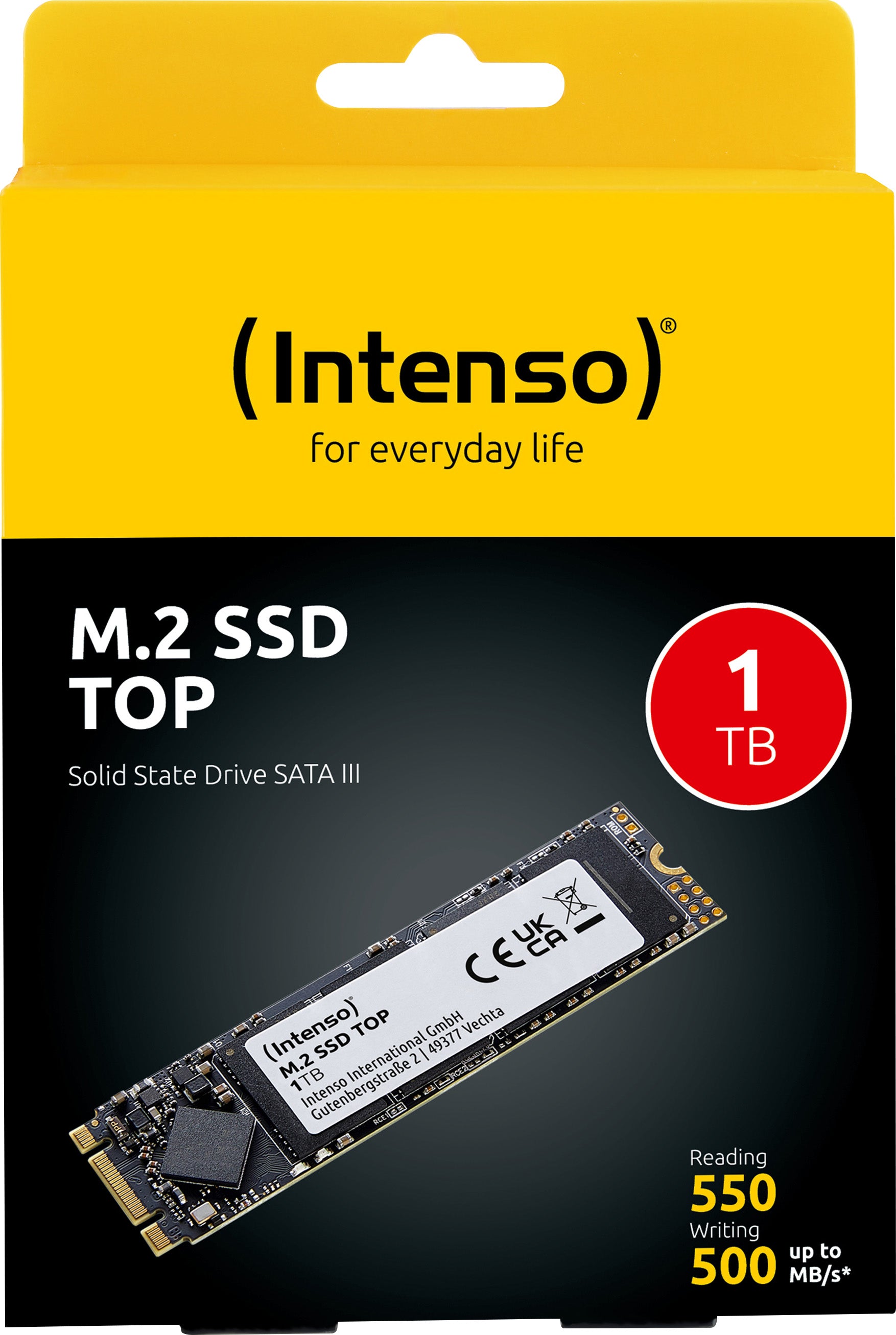 INTENSO SSD 1TB, SATA-III, M.2 2280, Top