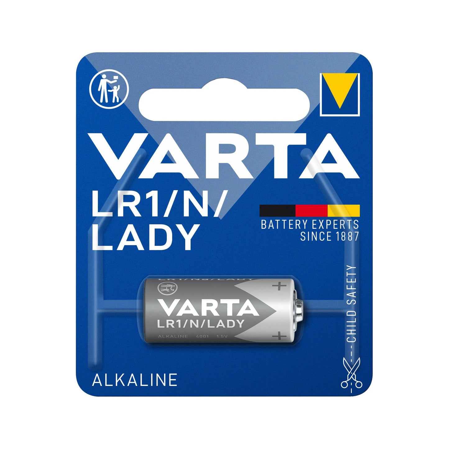 VARTA Batterie Alkaline LR1/N/LADY, 1.5V Electronics, Retail Blister (1-Pack)