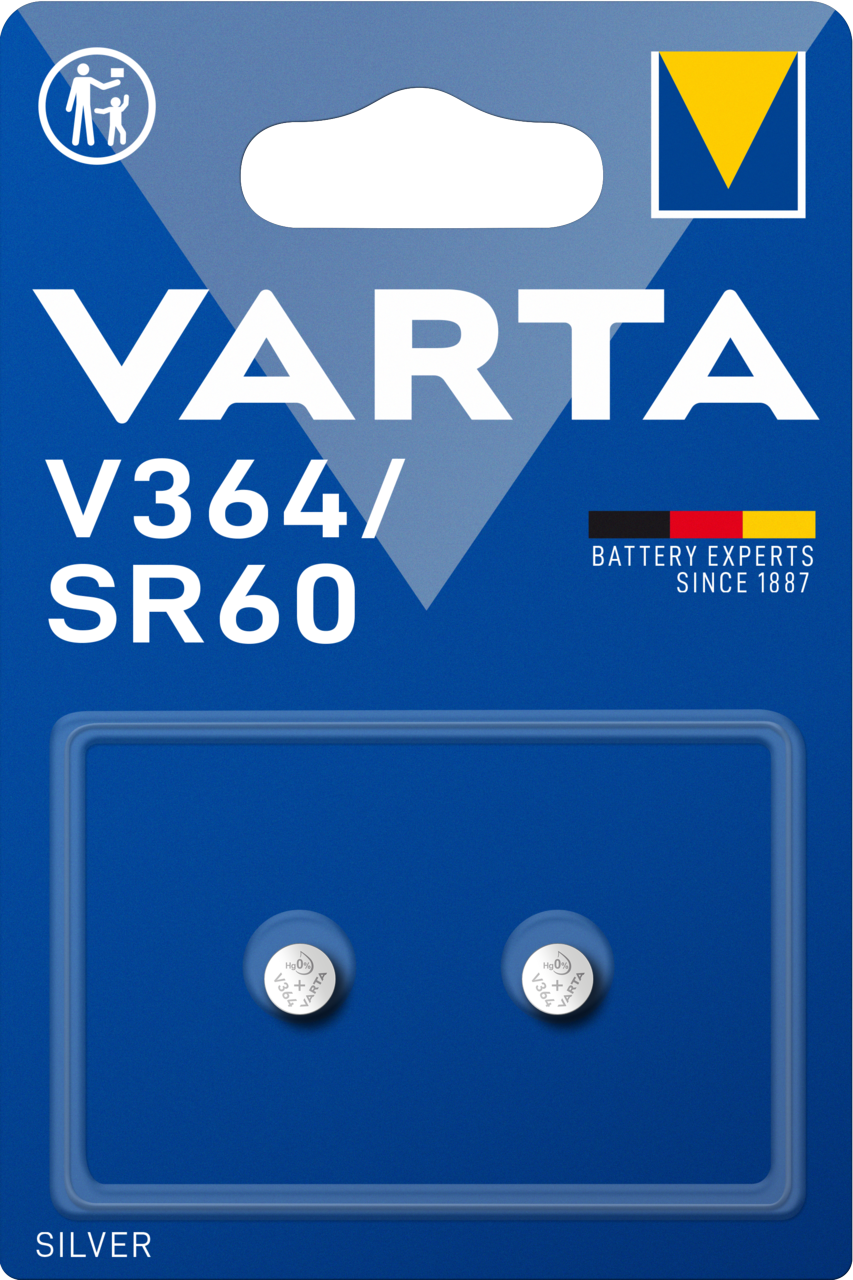 VARTA V364/SR60 Silver Oxide 1.55 V, Zweierblister