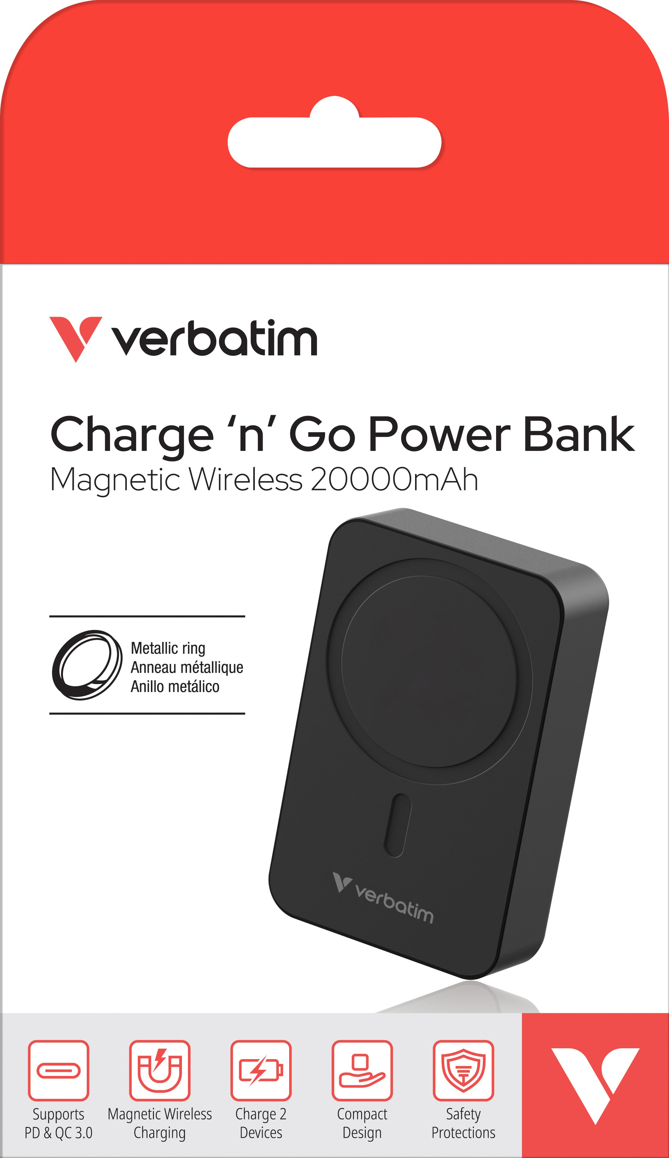 VERBATIM Akku Powerbank, 20.000mAh, schwarz