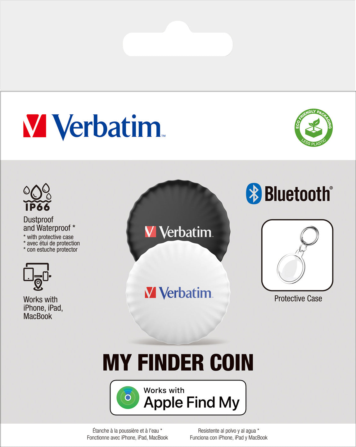 VERBATIM Tracker, My Finder Coin, MYFC-02BW, schwarz-weiss