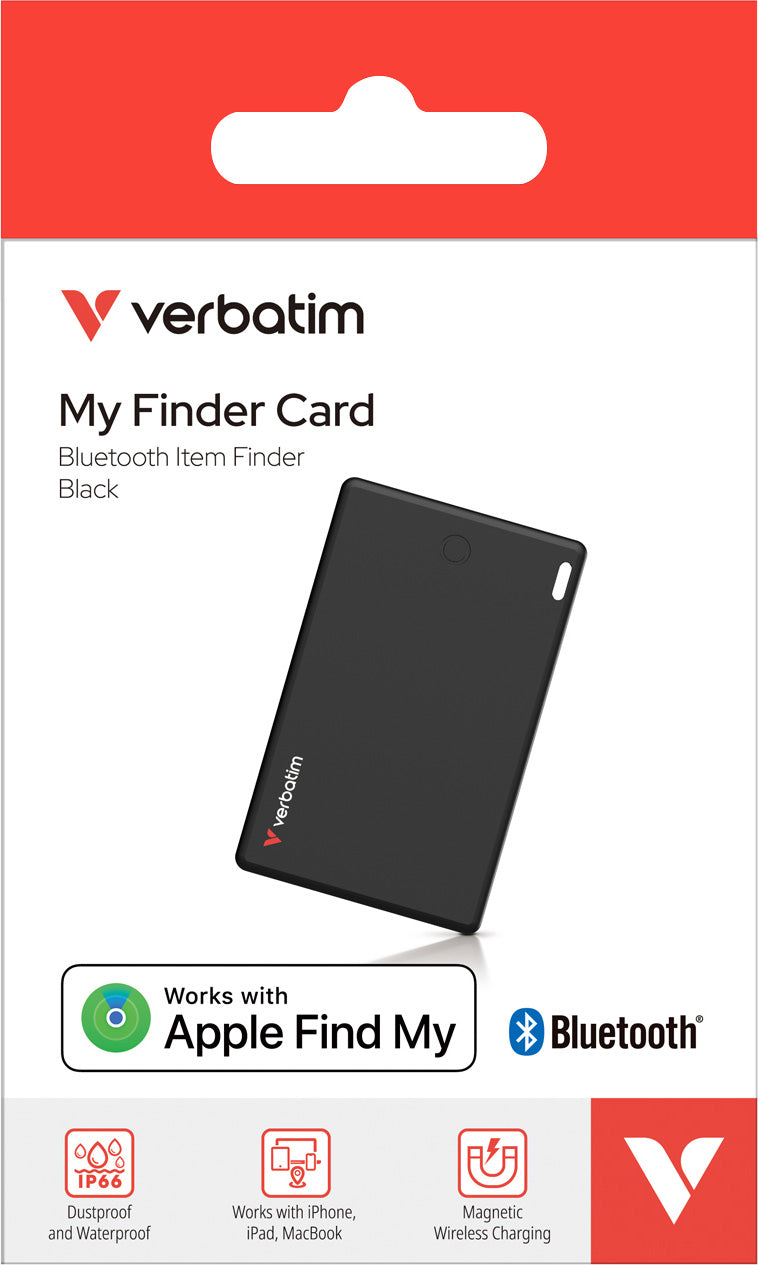 VERBATIM Tracker, My Finder Card, MYFCR-01B, schwarz