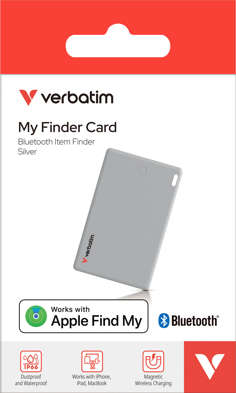 VERBATIM Tracker, My Finder Card, MYFCR-01S, silber