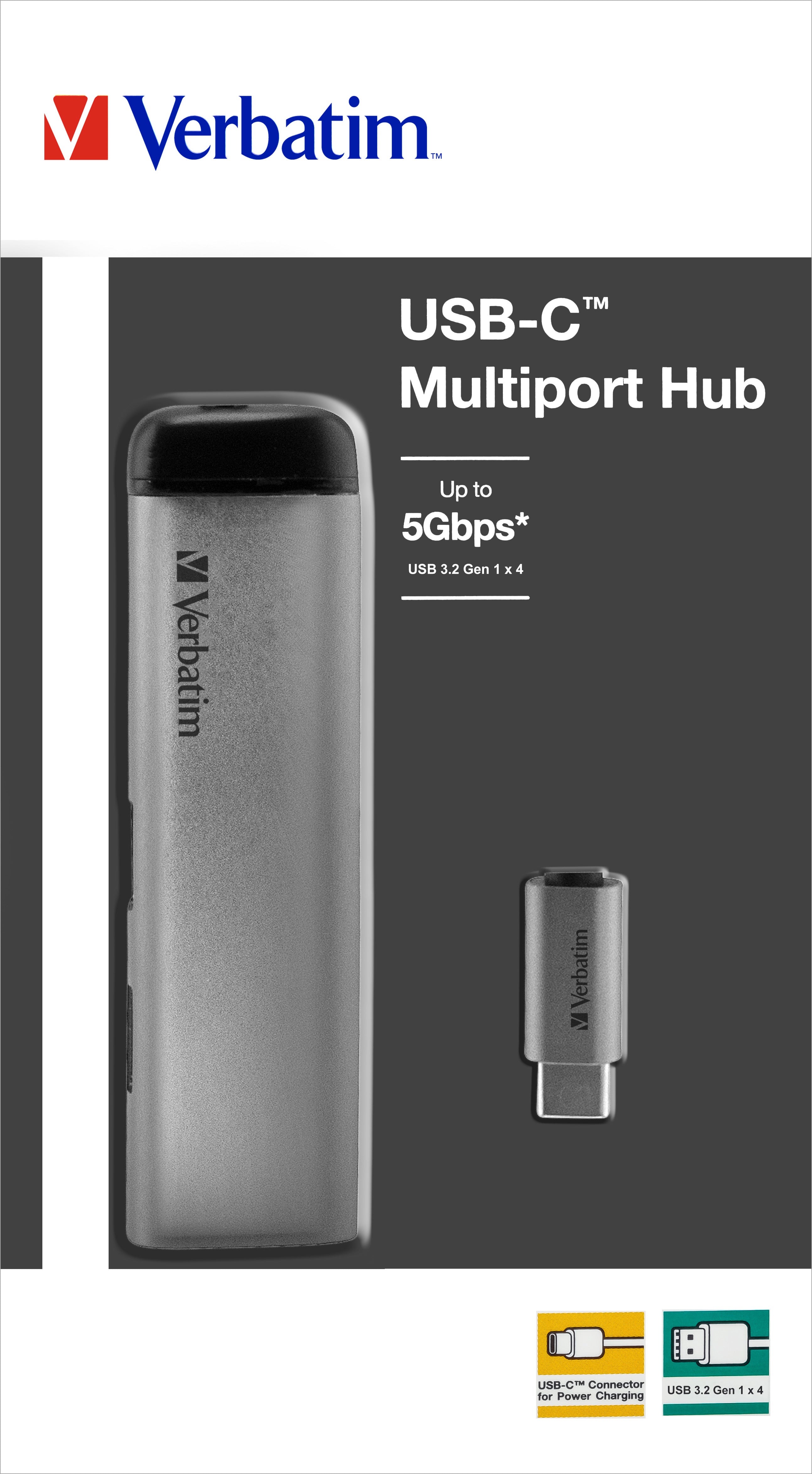 VERBATIM Hub, Multiport, 4x USB 3.2-A