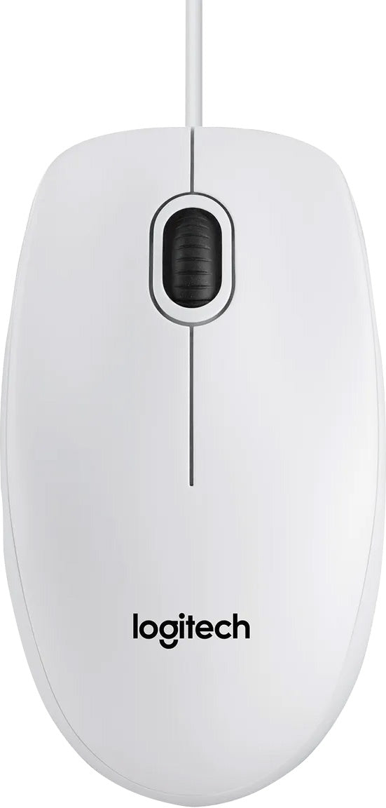 LOGITECH Maus B100, USB, weiss