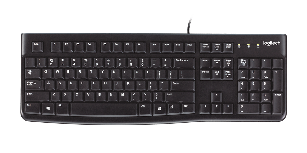 LOGITECH Tastatur K120, USB, schwarz