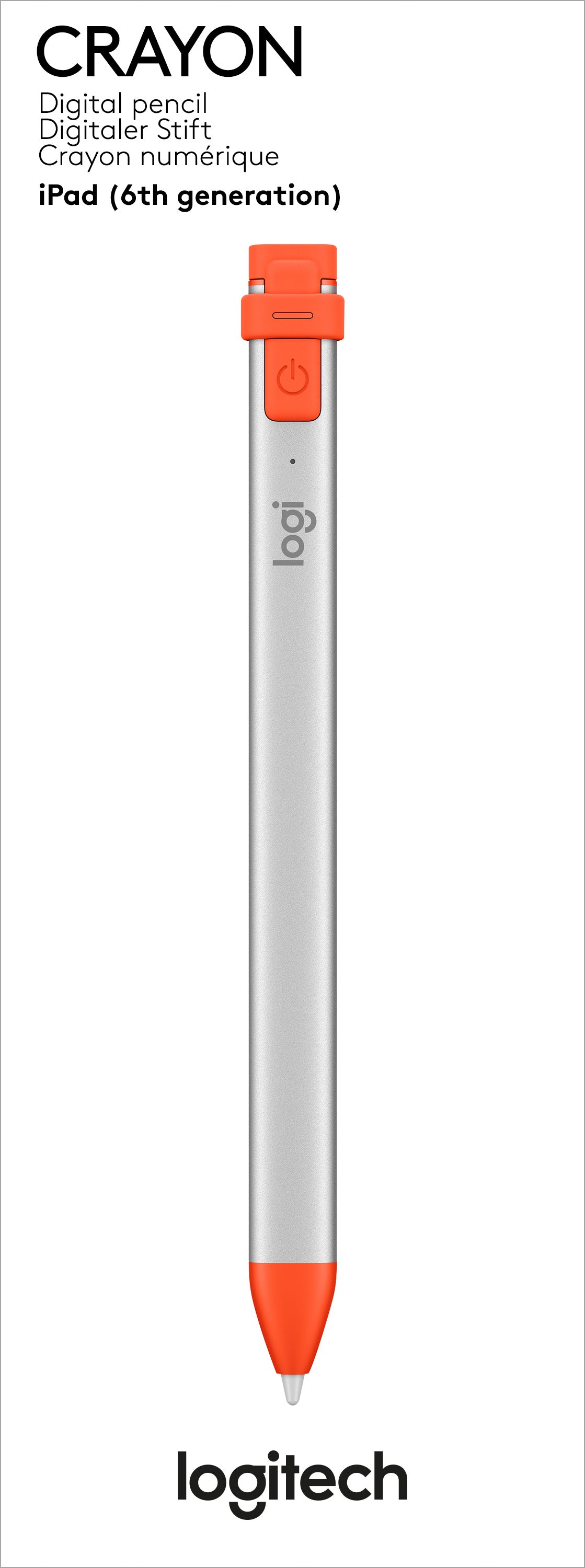 LOGITECH Digital Pen CRAYON, Lightning, Wireless, silber-orange