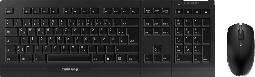 CHERRY Tastatur-Maus Set B.Unlimited 3.0, Wireless, schwarz, deutsches QWERTZ-Layout
