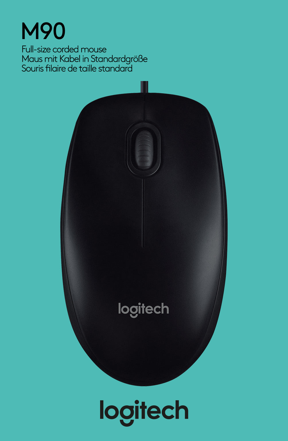 LOGITECH Maus M90, USB, schwarz