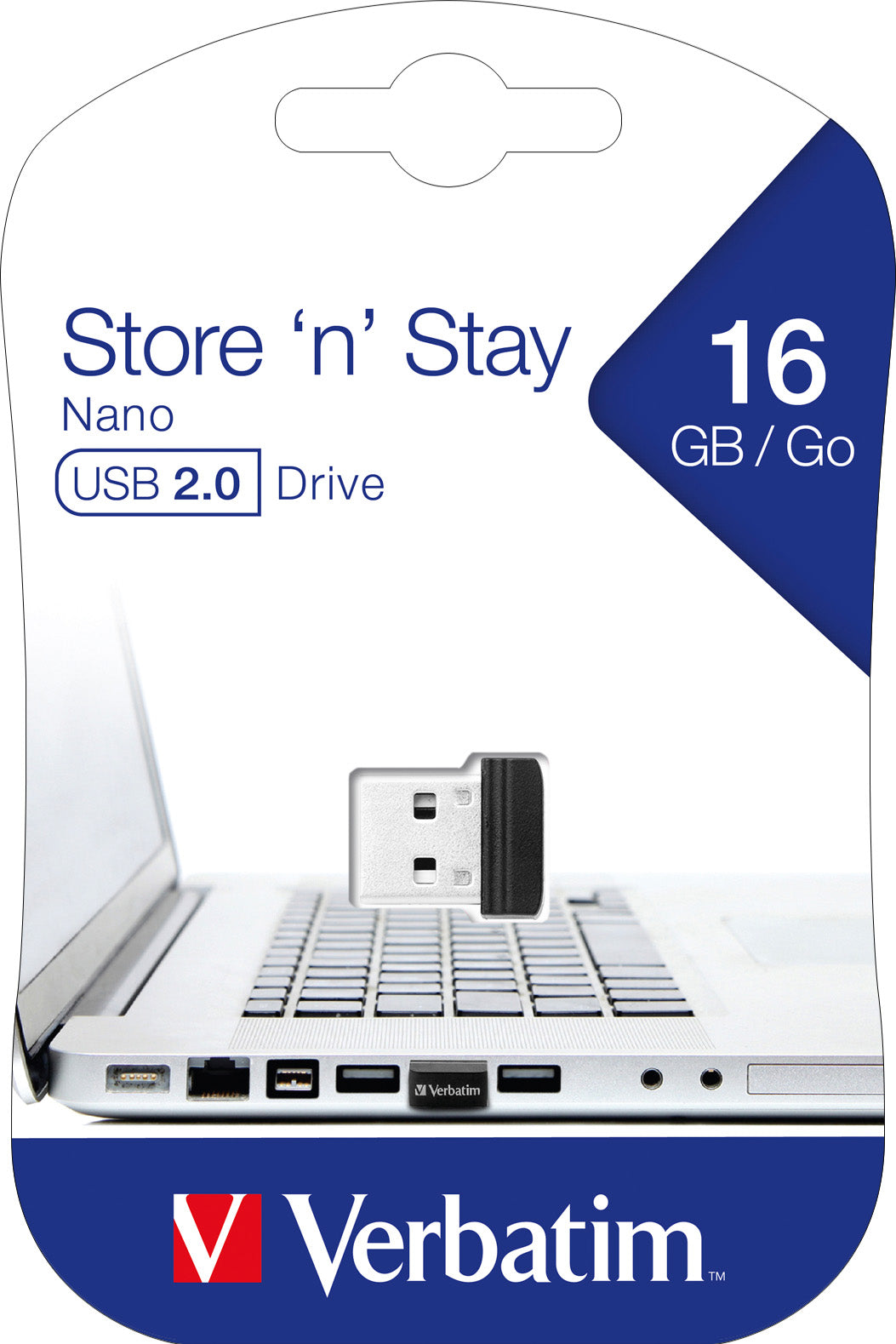 VERBATIM USB 2.0 Stick 16GB, Nano Store'n'Stay