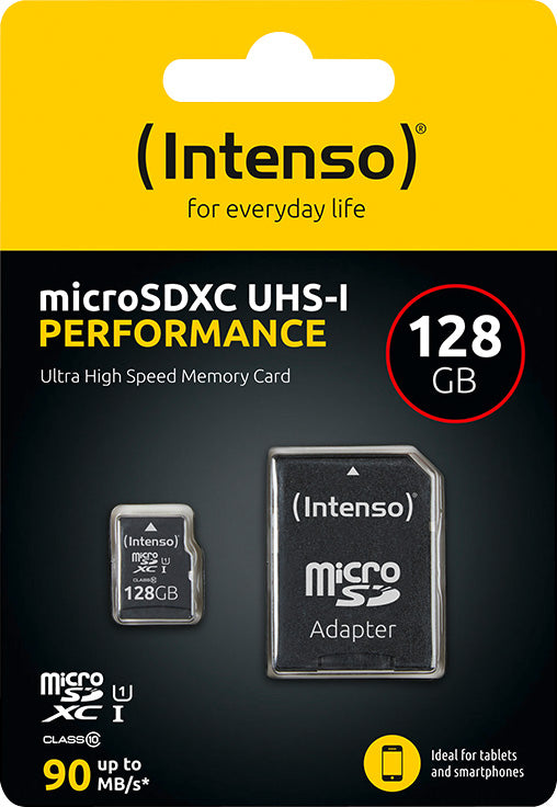 INTENSO microSDXC Card 128GB, Performance, Class 10, U1