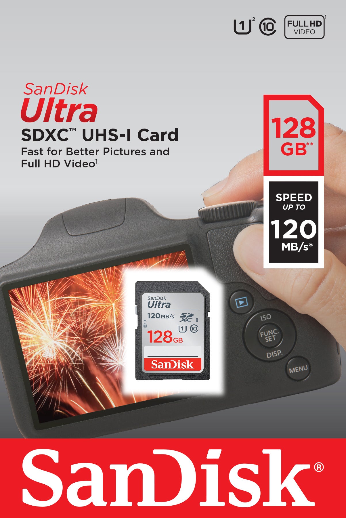 SANDISK SDXC-Card 128GB, Ultra, Class 10, UHS-I