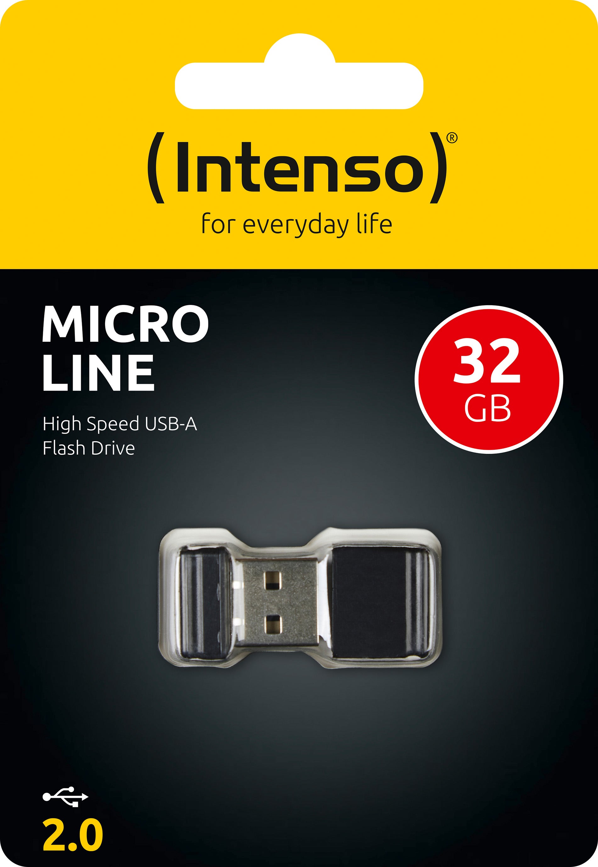INTENSO USB 2.0 Stick 32GB, Micro Line, schwarz
