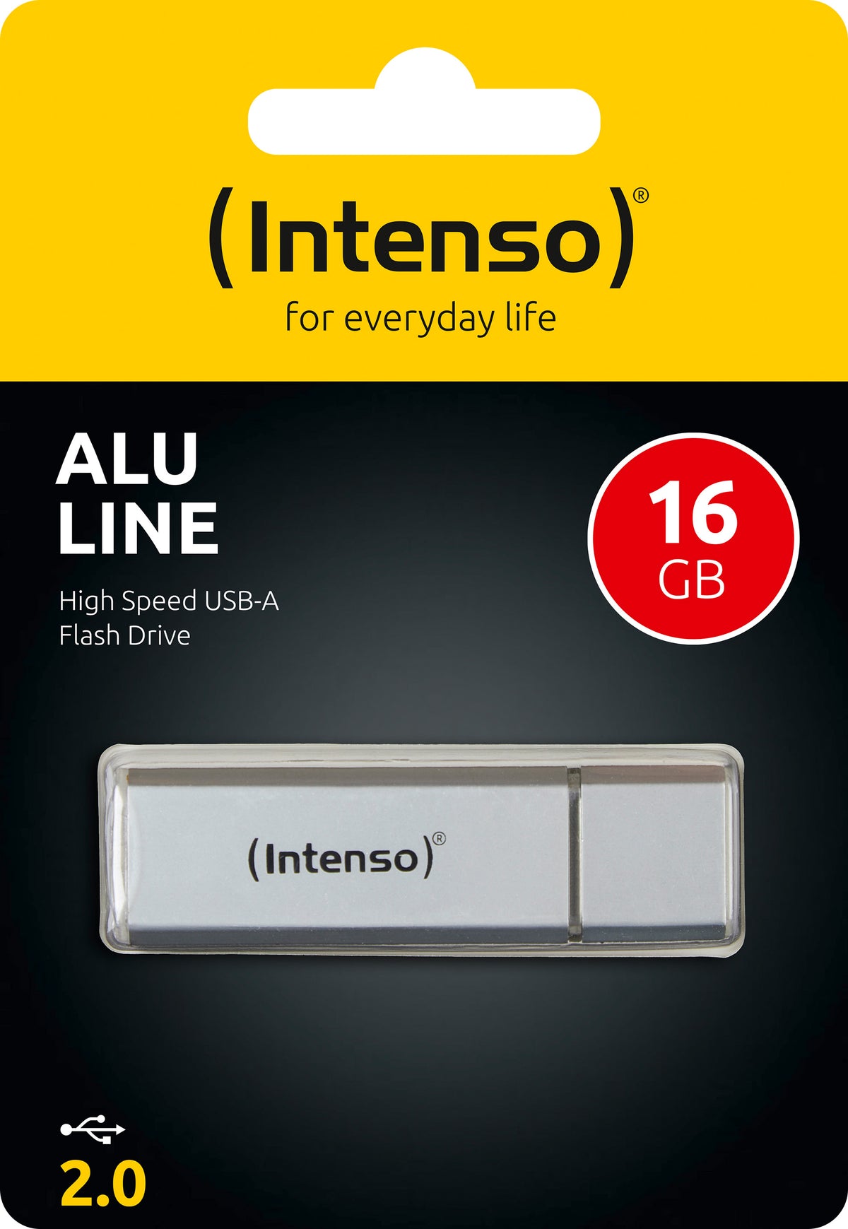 INTENSO USB 2.0 Stick 16GB, Alu Line, silber