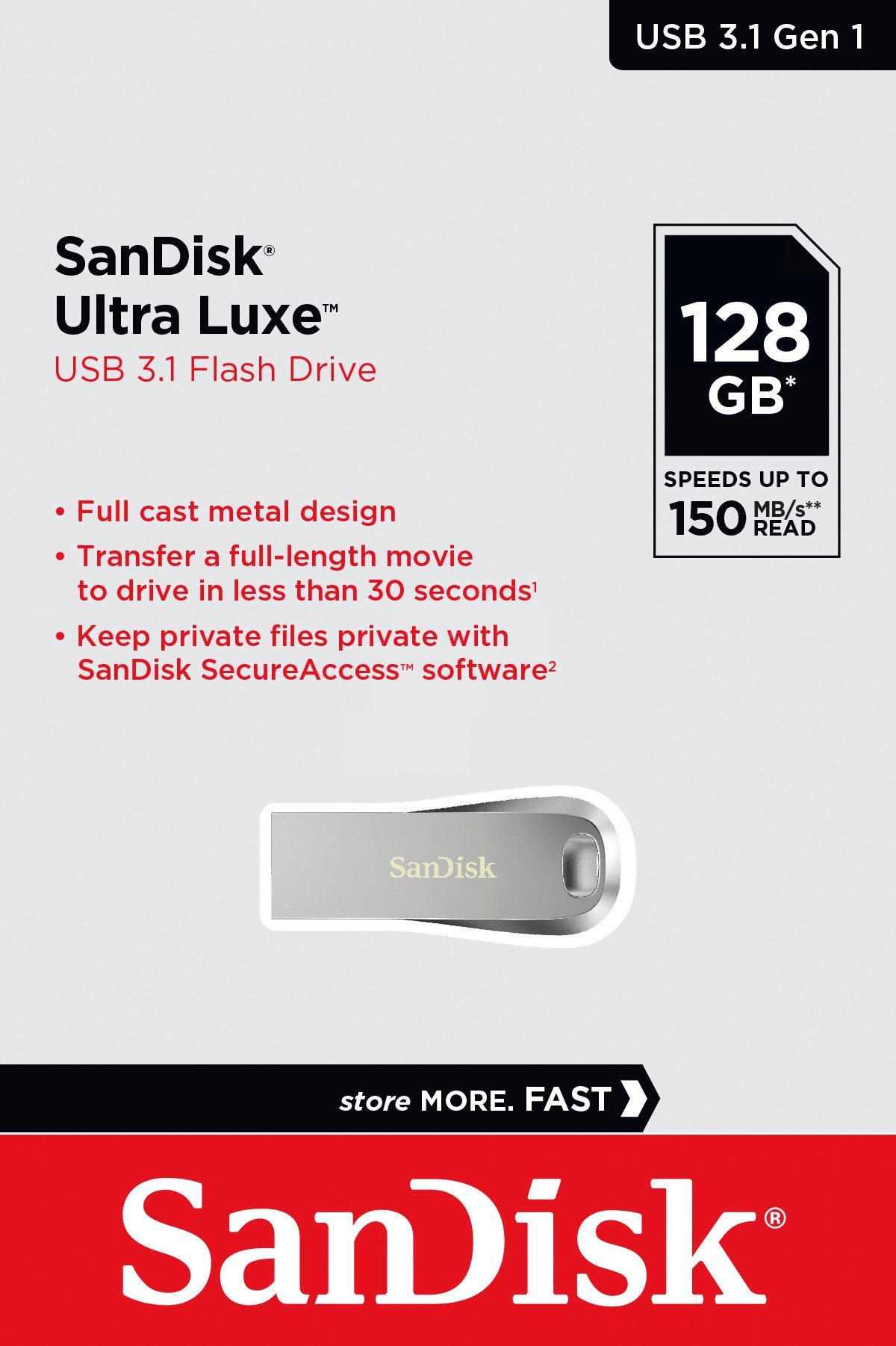 SANDISK USB 3.1 Stick 128GB, Ultra Luxe