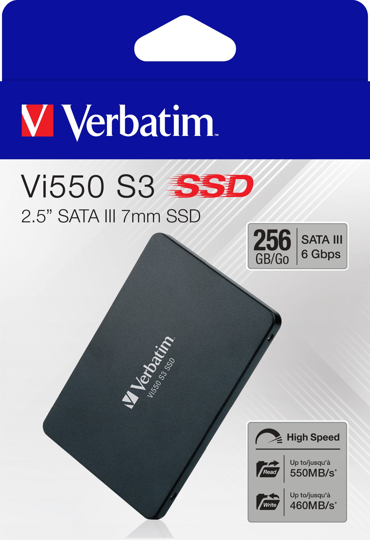 VERBATIM SSD 256GB, SATA-III, 6.35cm (2.5''), Vi550