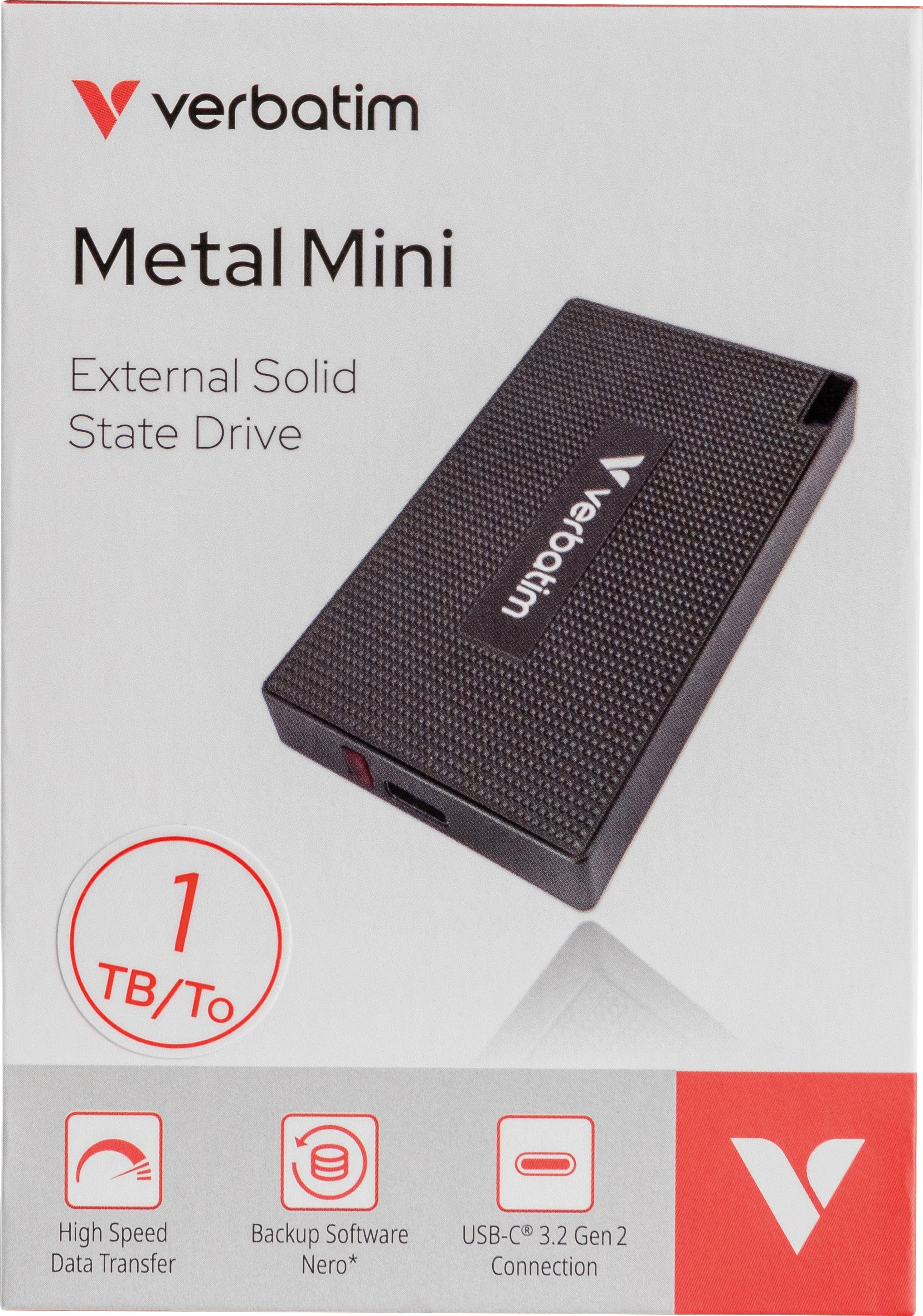 VERBATIM SSD 1TB, USB 3.2, Typ A-C, Metal Mini