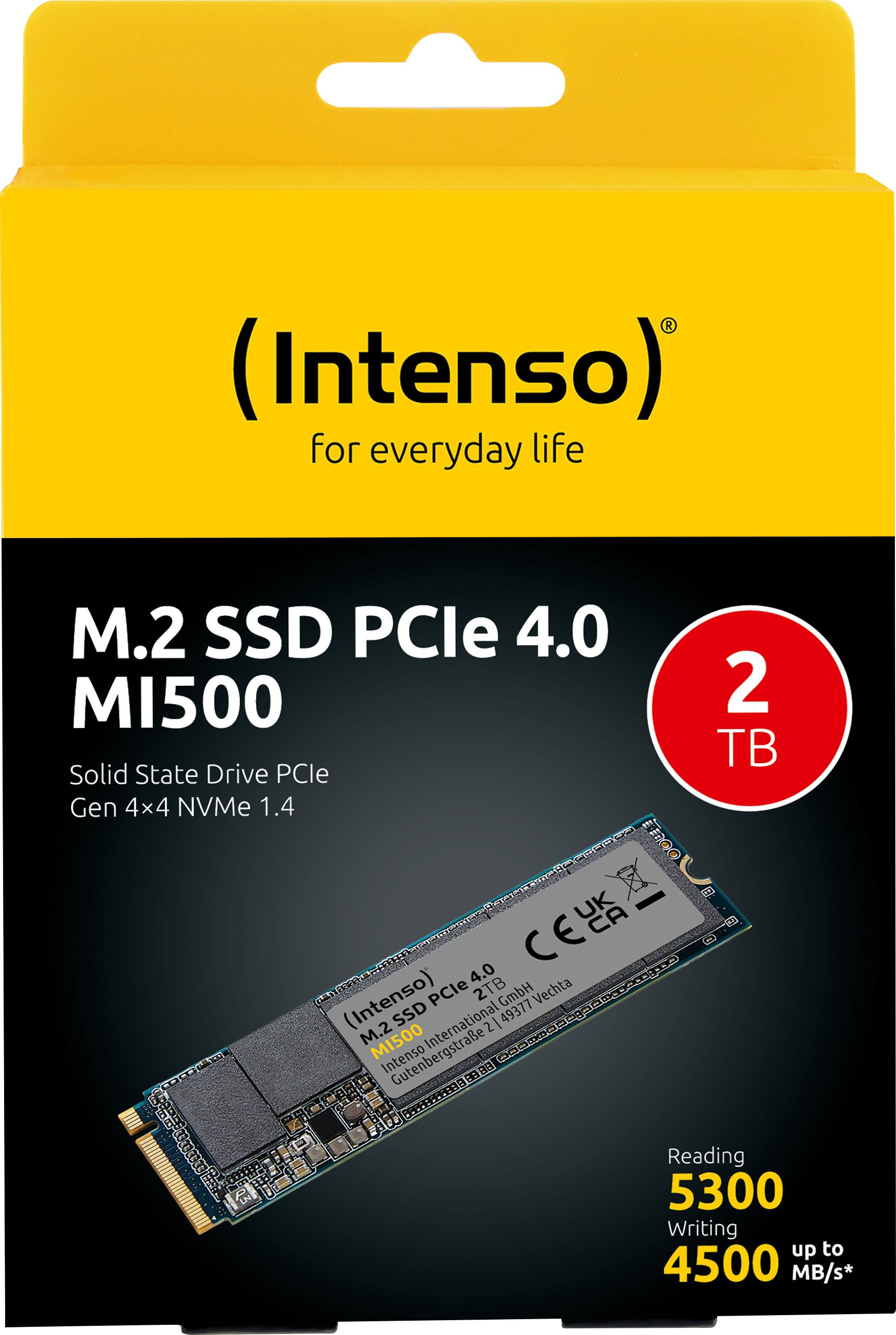 INTENSO SSD 2TB, PCIe 4.0, M.2, NVMe, MI500
