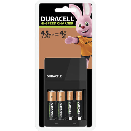 DURACELL NiMH Universal Ladegerät CEF14 inkl. je 2x AA Mignon Akkus und AAA Micro Akkus, Retail