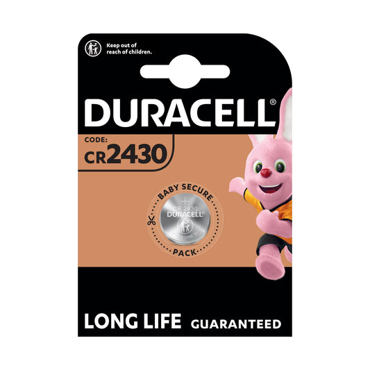 DURACELL Batterie Lithium Knopfzelle CR2430, 3V Electronics, Retail Blister (1-Pack)