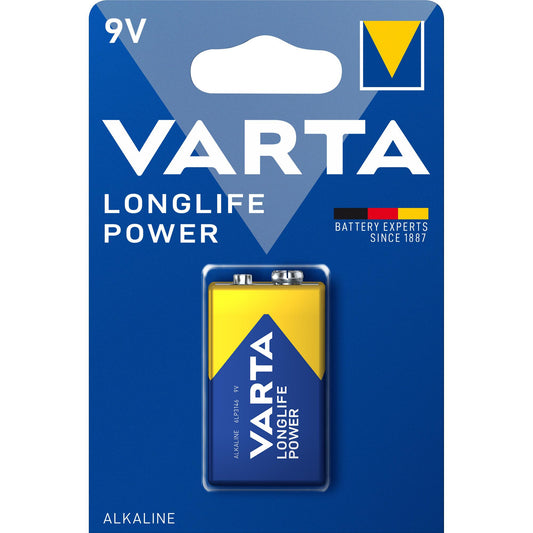 VARTA Batterie Alkaline E-Block 6LR61, 9V Longlife Power, Retail Blister (1-Pack)