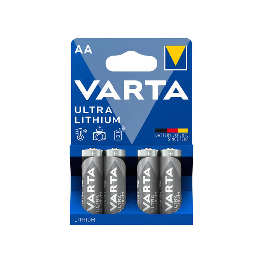 VARTA Batterie Lithium Mignon AA FR06, 1.5V Ultra Lithium, Professional, Retail Blister (4-Pack)