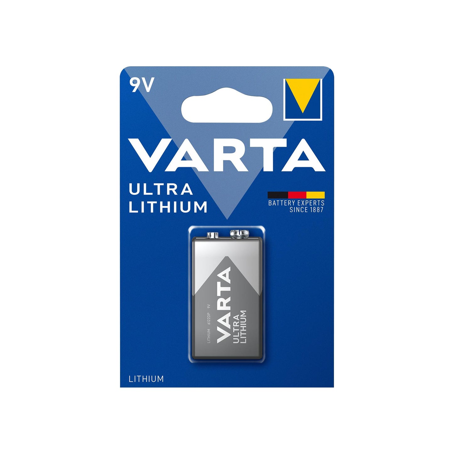 VARTA Batterie Lithium E-Block 6FR61, 9V Ultra Lithium, Professional, Retail Blister (1-Pack)