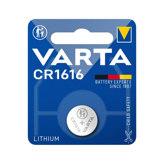 VARTA Batterie Lithium Knopfzelle CR1616, 3V Electronics, Retail Blister (1-Pack)