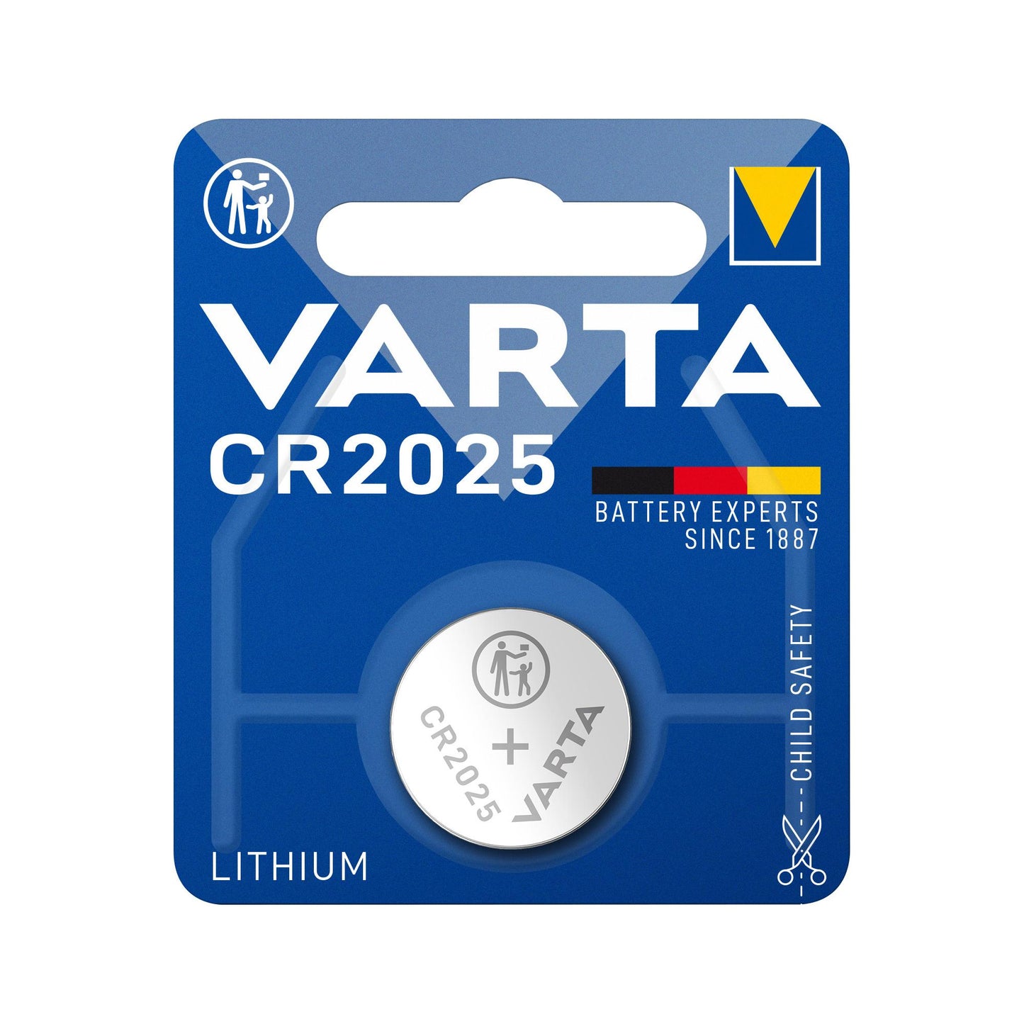 VARTA Batterie Lithium Knopfzelle CR2025, 3V Electronics, Retail Blister (1-Pack)