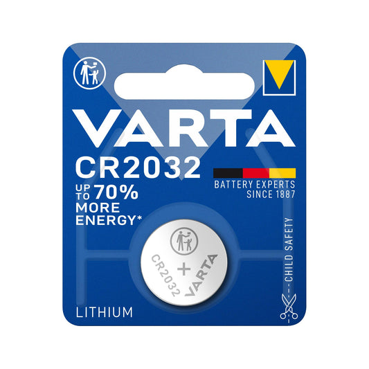 VARTA Batterie Lithium Knopfzelle CR2032, 3V Electronics, Retail Blister (1-Pack)