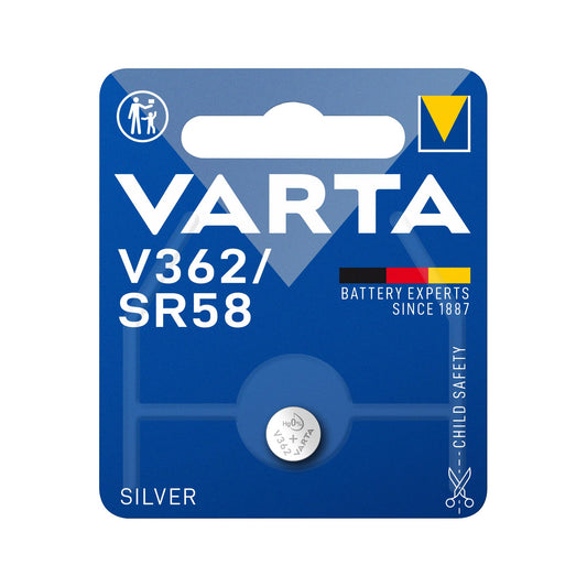 VARTA Batterie Silver Oxide, Knopfzelle, 362, SR58, 1.55V, Retail Blister (1-Pack)