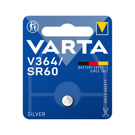 VARTA Batterie Silver Oxide Knopfzelle 364, SR60, 1.55V Electronics, Retail Blister (1-Pack)