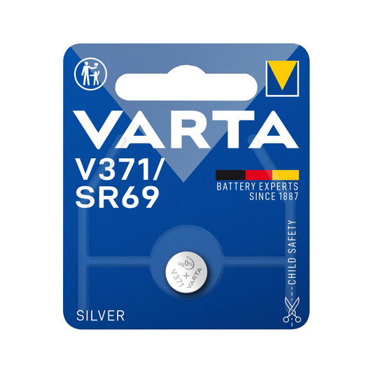 VARTA Batterie Silver Oxide Knopfzelle 371, SR69, 1.55V Electronics, Retail Blister (1-Pack)