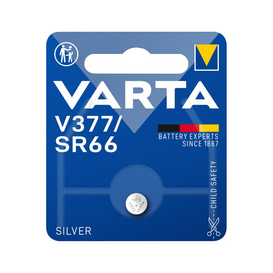 VARTA Batterie Silver Oxide Knopfzelle 377, SR66, 1.55V Electronics, Retail Blister (1-Pack)