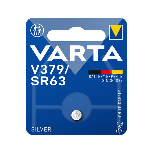 VARTA Batterie Silver Oxide Knopfzelle 379, SR63, 1.55V Electronics, Retail Blister (1-Pack)