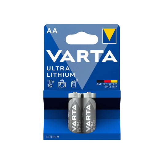 VARTA Batterie Lithium Mignon AA FR06, 1.5V Ultra Lithium, Professional, Retail Blister (2-Pack)