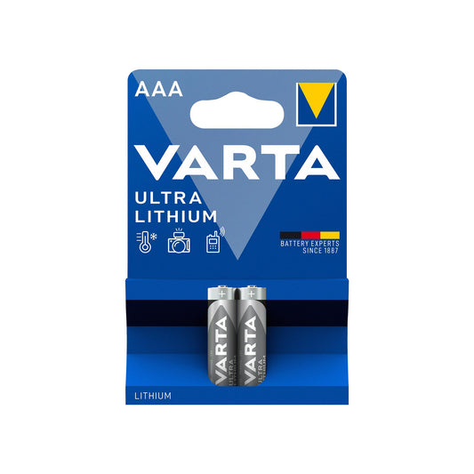 VARTA Batterie Lithium Micro AAA FR03, 1.5V Ultra Lithium, Professional, Retail Blister (2-Pack)