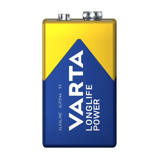 VARTA Batterie Alkaline E-Block 6LR61, 9V Longlife Power, Bulk (1-Pack)