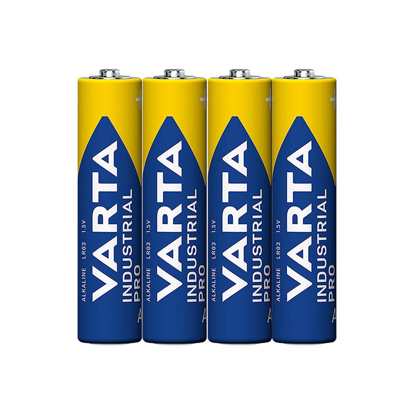 VARTA Batterie Alkaline Micro AAA LR03, 1.5V Industrial Pro, Shrinkwrap (4-Pack)