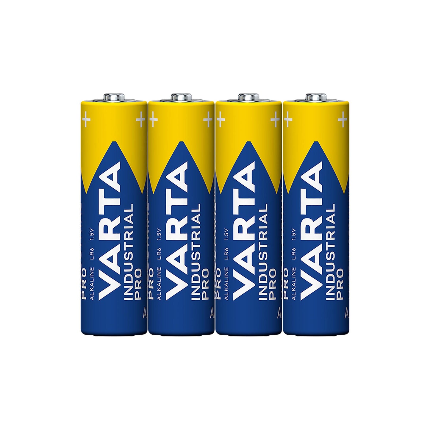 VARTA Batterie Alkaline Mignon AA LR06, 1.5V Industrial Pro, Shrinkwrap (4-Pack)