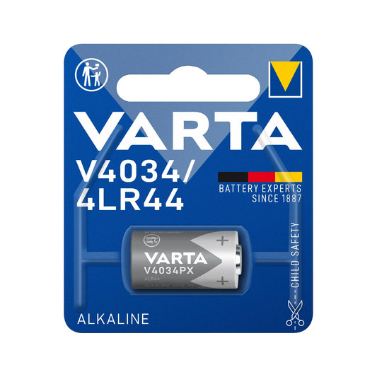 VARTA Batterie Alkaline V4034PX, 4LR44, 6V Electronics, Retail Blister (1-Pack)