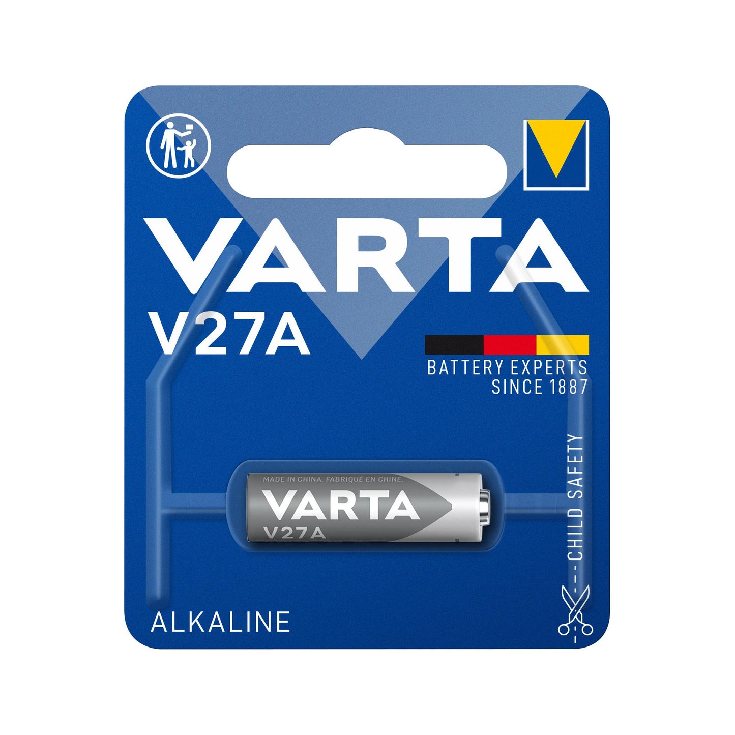 VARTA Batterie Alkaline LR27, V27A, 12V Electronics, Retail Blister (1-Pack)