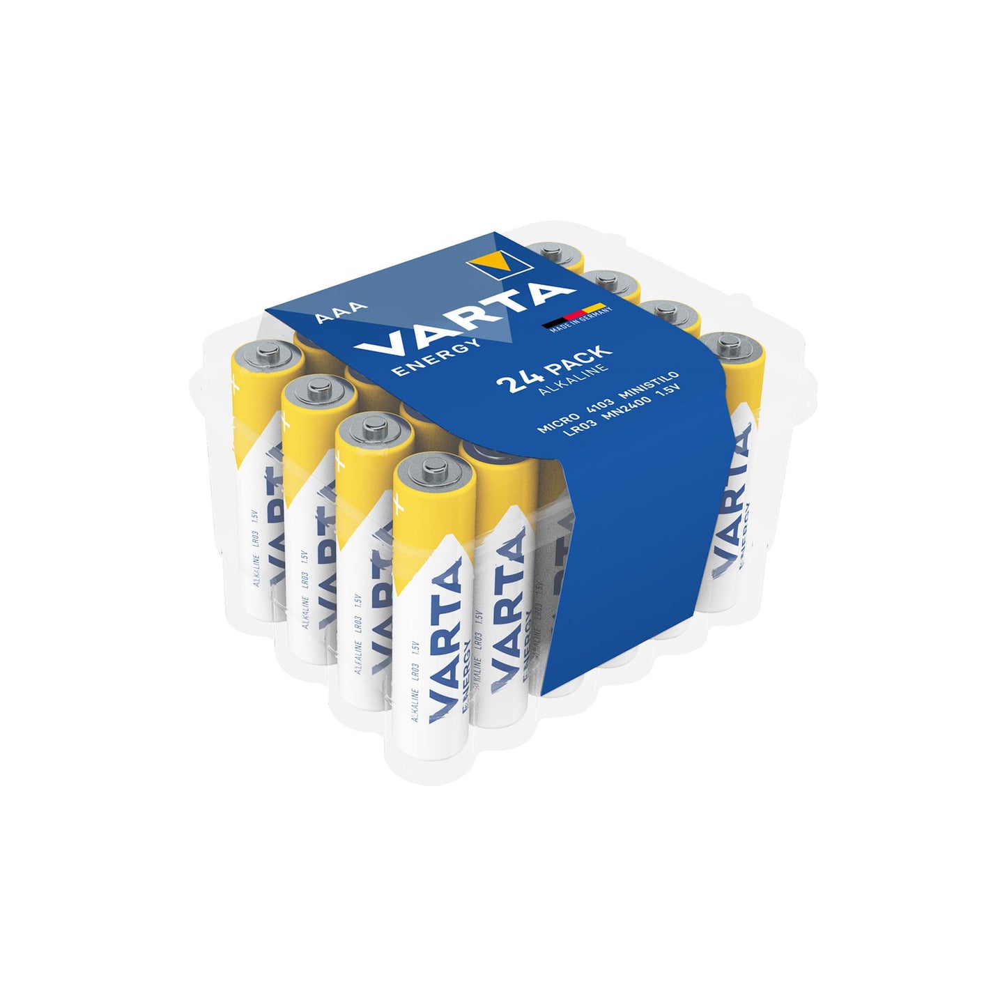 VARTA Batterie Alkaline Micro AAA LR03, 1.5V Energy, Retail Box (24-Pack)