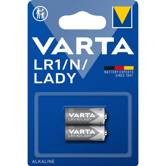VARTA Batterie Alkaline LR1 N LADY, 1.5V Electronics, Retail Blister (2-Pack)