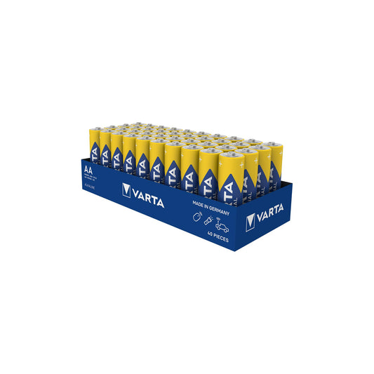 VARTA Batterie Alkaline AA LR06, 1.5V Industrial Pro, Tray (40-Pack)